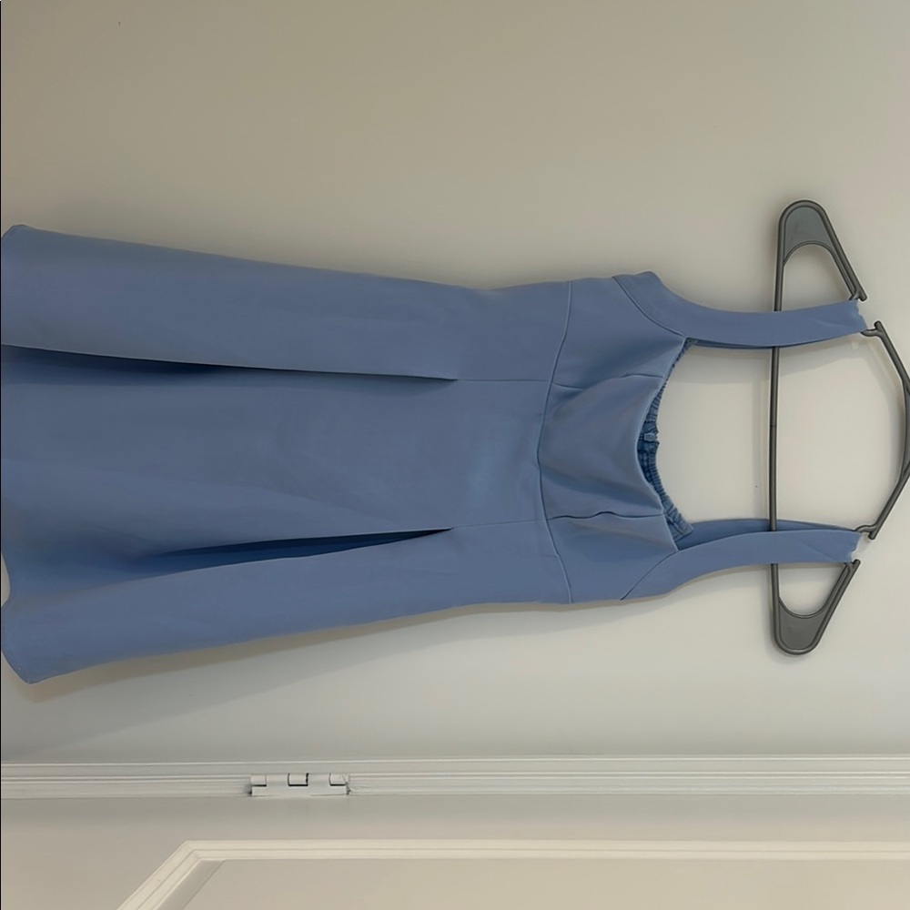 Elegant Blue Sleeveless Dress